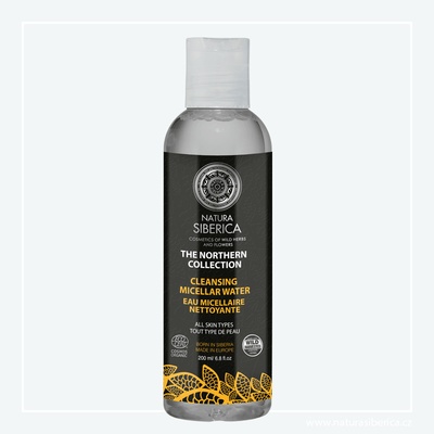 Natura Siberica Severská kolekce Černá čistící micelární voda 200 ml