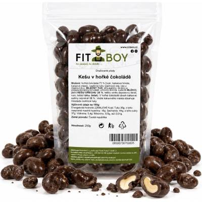 FITBOY Kešu v horkej čokoláde 250 g