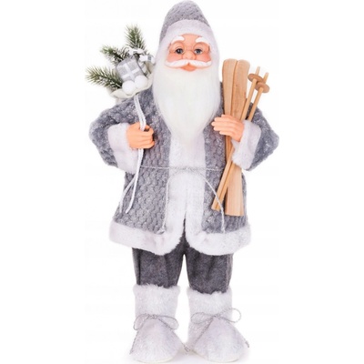 Dekorácia MagicHome Santa stojaci s lyžami 60 cm