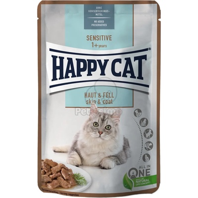 Happy Cat Skin & Coat мокра храна 85 г