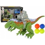 LEAN Toys Dinosaur with Catapult Walks Shoots Green