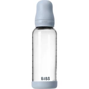 Bibs Стъклена бебешка бутилка Bibs - С каучуков биберон, 240 ml, Baby Blue (5020231) - ozone