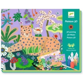 DJECO Творчески комплект за рисуване с акварел - 3D Картини с тропически гори - Djeco (DJ08968)