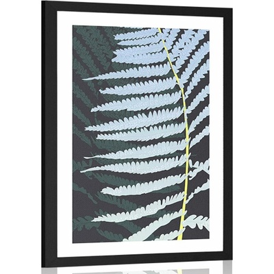Plakát s paspartou dekorativní kapradina - 40x60 no frame