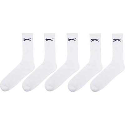 Slazenger Мъжки чорапи Slazenger 5 Pack Crew Socks Mens - White