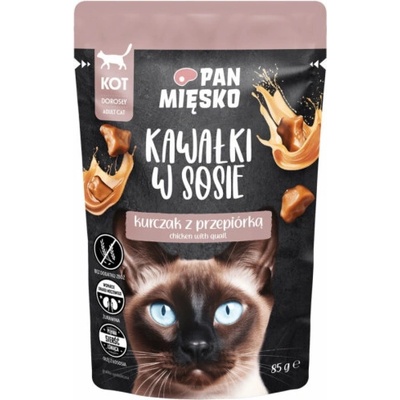 Pan Mięsko Pieces in sauce Chicken with quail 85 g