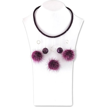 Image 1 of Dannyra Колие с помпони от визон Dannyra Jewels