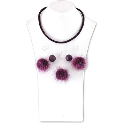 Dannyra Колие с помпони от визон Dannyra Jewels