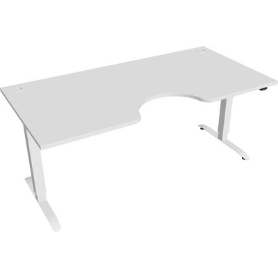 Hobis Office Pro psací stůl Motion MS ERGO 2 Šířka: 180 cm, Barva desky: bílá, Barva kovu: bílá RAL 9016 Šířka 120-180 cm / 27 barevných variant