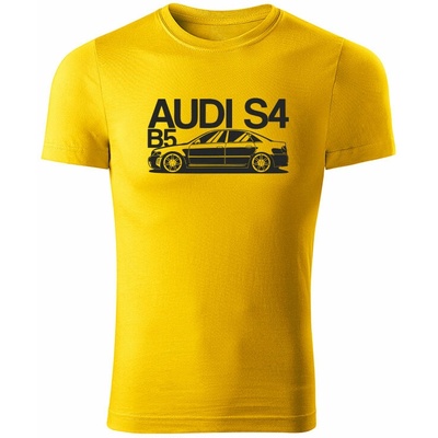 Tričko Audi S4 B5 pánske tričko oranžová biele