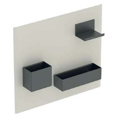 Geberit Magnetická tabule s přihrádkami, 45x39 cm, matná pískově šedá/matná láva - 500.649.JL.2