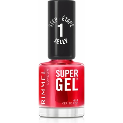Rimmel Super Gel gélový lak na nechty bez použitia UV/LED lampy odtieň 016 Cerise Pop 12 ml