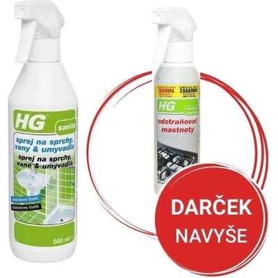 HG sprej na sprchy vane a umývadlá 500 ml