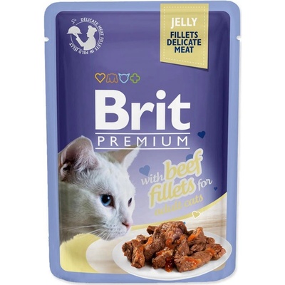 Brit Premium Cat Delicate Fillets in Gravy with Beef 24 x 85 g