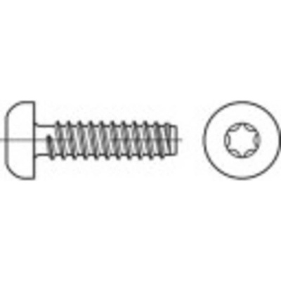 TOOLCRAFT 149480 čočkové šrouby do plechu 3.9 mm 32 mm T profil ocel galvanizováno zinkem 500 ks