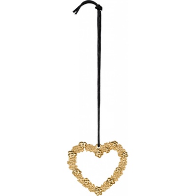 Rosendahl Copenhagen Vianočná ozdoba FLOWER HEART H7 Gold 39557