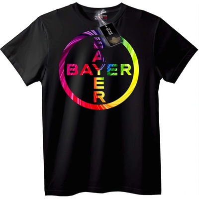 NOONEBRAND Тениска Bayer Дъга Лого - 5XL, White