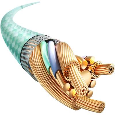 JOYROOM Кабел Joyroom Multi-Color Series SA34-AL3, USB-A към Lightning, 3A, 1m, зелен