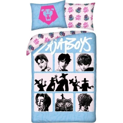 Halantex bavlna obliečky KPop Demon Hunters Saja Boys 140x200 70x90