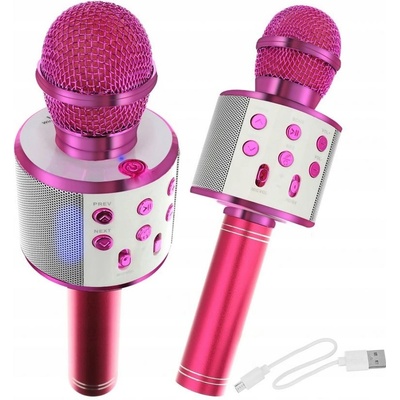 WSTER WS 858 Karaoke bluetooth mikrofon růžová – Zboží Mobilmania