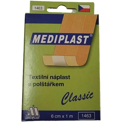MEDIPLAST textilná náplasť s vankúšikom 1463 Classic 6cm x 1m