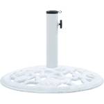 vidaXL Основа за чадър, бяла, 12 кг, 48 см, чугун (47860)