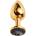 Sensual Метално дилдо Butt Plug "GOLD CRYSTAL BLACK" 9 см. Размер - L