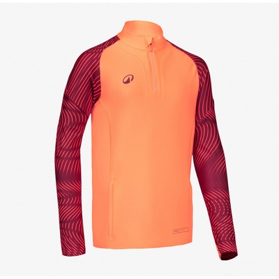 Kipsta Wavy Club s 1/2 zipsom oranžovo-bordová