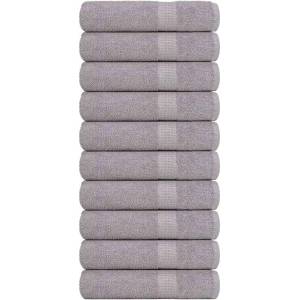 vidaXL Кърпи за ръце FROGN 10 бр. Сиви 50x100 см 360 г/м2 (136832)
