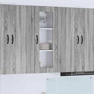 vidaXL Панел за миялна машина Kalmar Сив Сонома 40 x 31 x 100 см (884750)