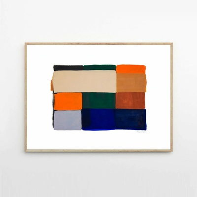 Moikka Plagát Colour Squares 01 by Berit Mogensen Lopez 50x70