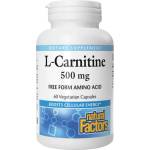 Natural Factors L-Carnitine 500 mg, 60 Capsules