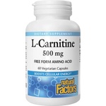 Natural Factors L-Carnitine 500 mg, 60 Capsules