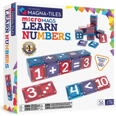 MAGNA-TILES Magnetická stavebnica microMAGS Learn Numbers 56 ks
