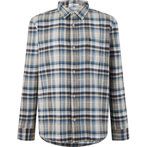 Jack Wills Men's JW Check Long-Sleeve Patterned Shirt - Chocolate
