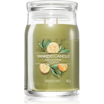 Yankee Candle Sage & Citrus ароматна свещ Signature 567 гр