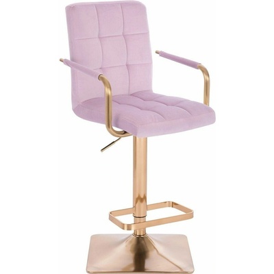 LuxuryForm Design Verona Gold Velur na zlatej hranatej podstave levanduľa