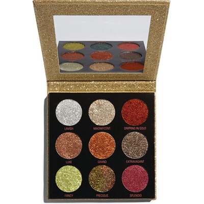 Makeup Revolution Pressed Glitter Palette paletka lisovaných trblietok Illusion 10,8 g