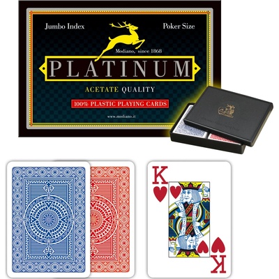 Карти за игра Modiano - Acetate Poker 2 Jumbo Index