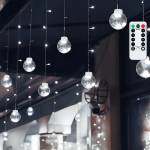 Aigostar - LED външна коледна гирлянда 120xLED/6W/230V/8 функции 3x0, 6m IP44 студено бяла+ДУ (AI2196)
