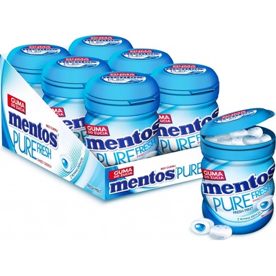 Mentos Pure Fresh Gum Freshmint 6x60 g