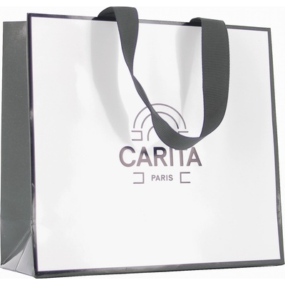 Carita Paris Carita Shopping картонена чанта GWP слонова кост размер S