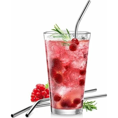 Tescoma Nerezové slamky myDRINK, 4 ks, s čistiacou kefkou