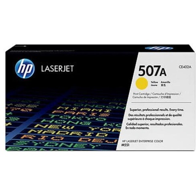 HP Оригинална тонер касета, HP 507A Yellow LaserJet Toner Cartridge (CE402A)