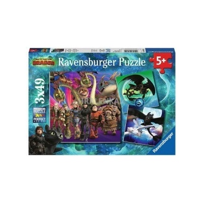 Ravensburger Jak vycvičit draka III 3 x 49 dílků