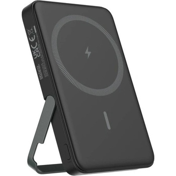 DELTACO PB-Q1007 5000 mAh Power Bank със стойка, безжичен, PD 20W, черен (PB-Q1007)