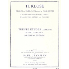 Alphonse Leduc Noty pro klarinet 30 Etudes D'Apres Aumont