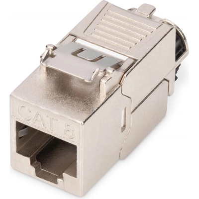 Keystone modul RJ45 (8P8C) Cat 8.1 STP, tienený, beznástrojový, oceľový