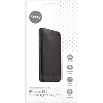 SETTY tvrdené sklo SETTY 2,5D pre iPhone 13/13Pro 6,1" / 14 6,1" GSM171626