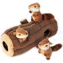 ZippyPaws Burrow Log with 3 Chipmunks 35,5 cm